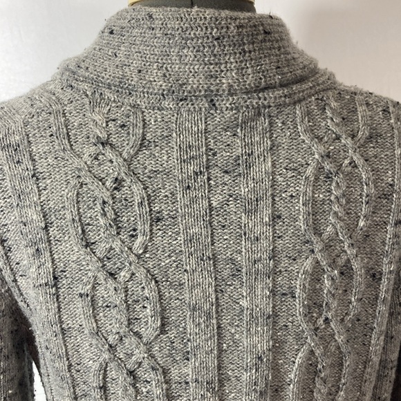 Coldwater Creek Sweater Women Size S w Mix of Black & White Ribbed Trim - Picture 7 of 11